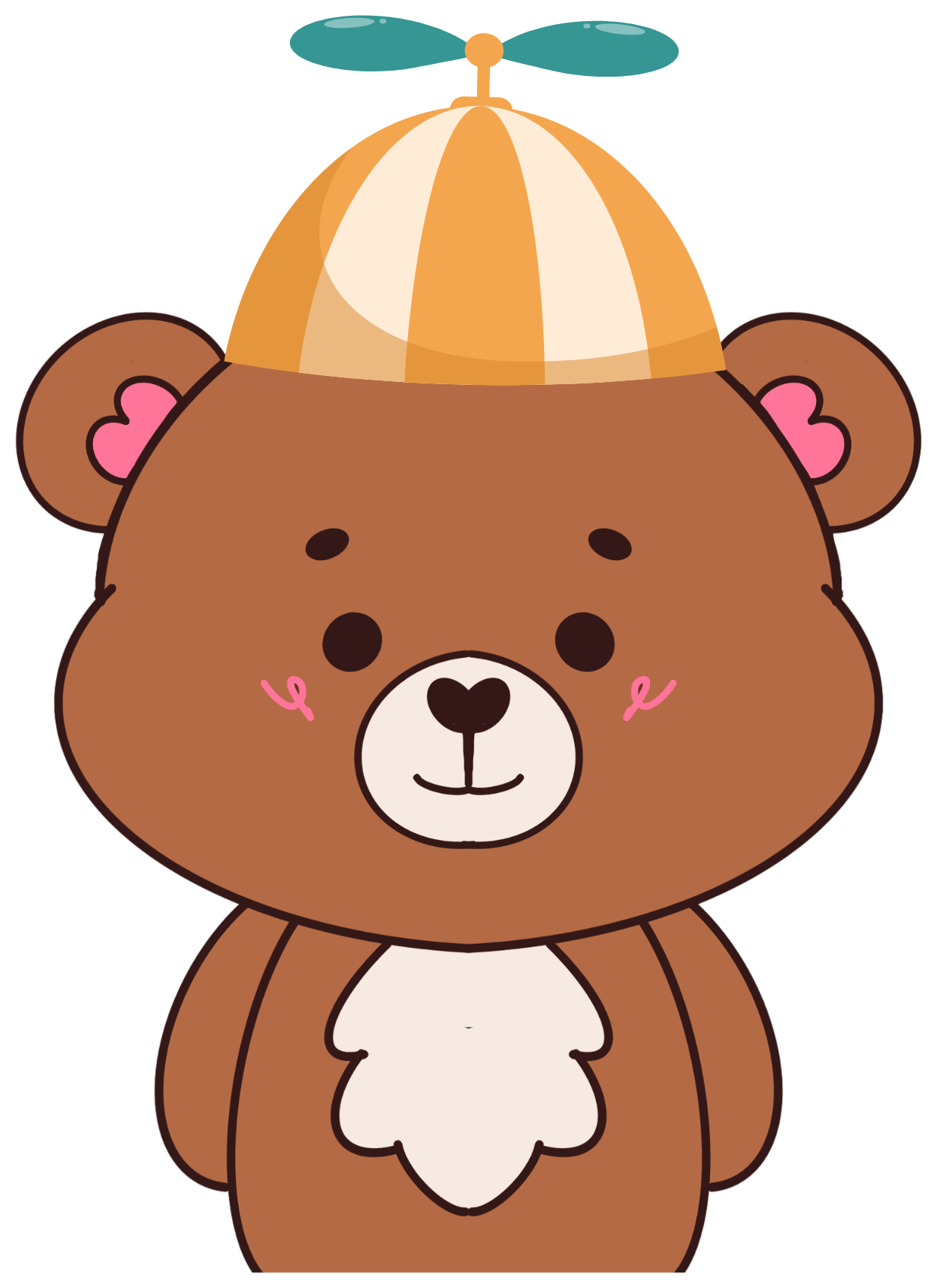 The Lit Adventure bear mascot in an explorer cap
