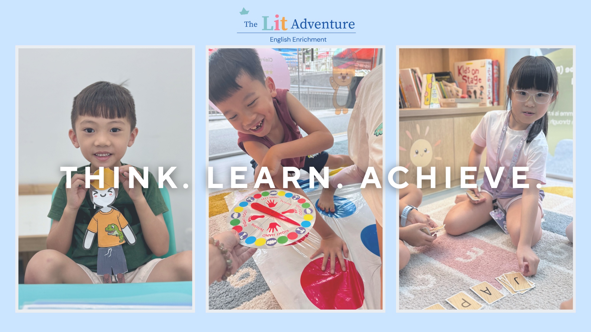 The Lit Adventure: Think, Learn, Achieve. Students playing and learning together
